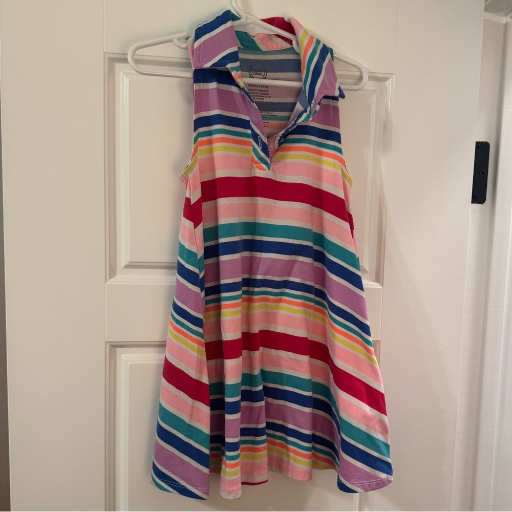 Wonder Nation Multicolor Striped Kids Casual Dress
